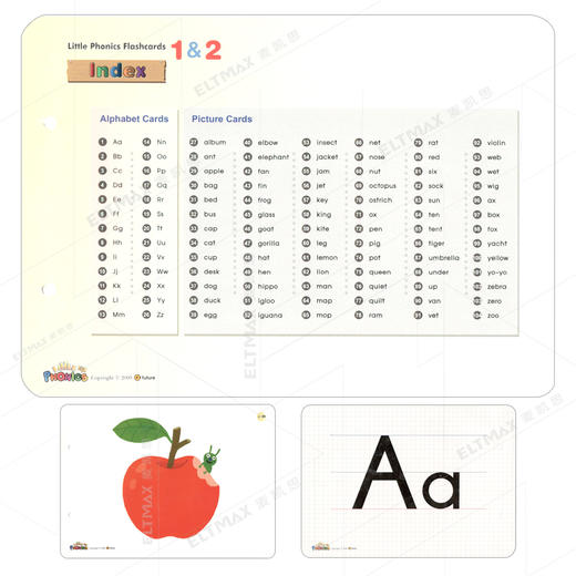 原版幼儿自然拼读教材 little phonics 12/3/4启蒙课本教学闪卡 商品图5