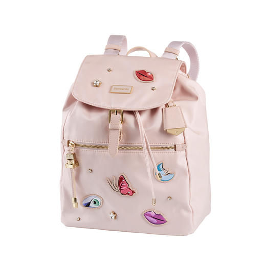 新秀丽女士双肩包 抽绳搭扣时尚潮流休闲防泼水大容量都市女包背包 34N*409 商品图6