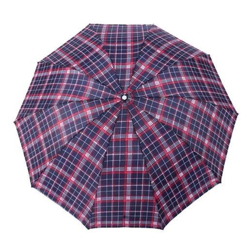 美人鱼经典格子商务伞 10骨户外便携式遮阳防雨两用晴雨伞 商品图1
