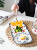 摩登主妇日式民族风手绘一人食陶瓷餐具套装家用西餐盘早餐盘菜盘 商品缩略图3