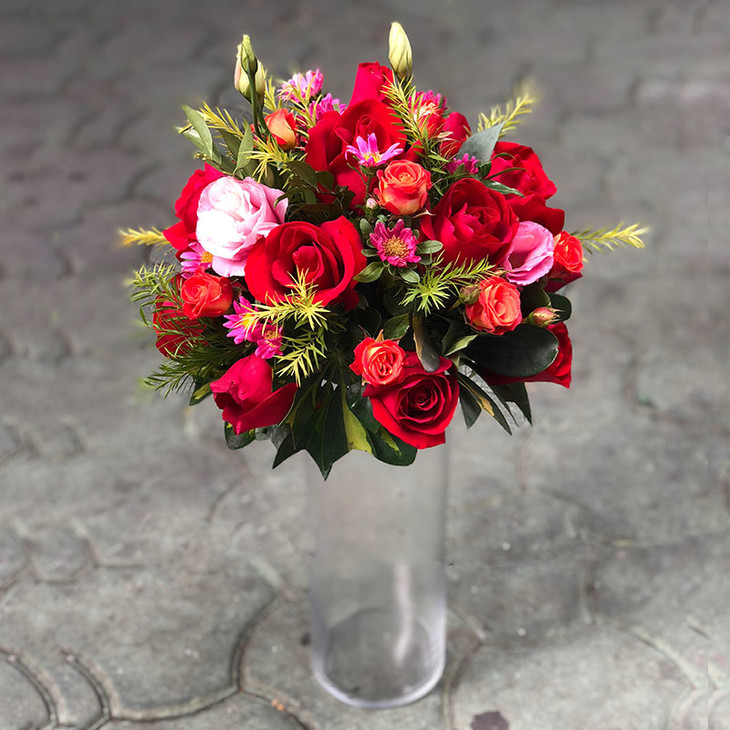 桌花球形花商务会议婚礼定制主宾桌花前台花生日派对桌花杯子款式随机