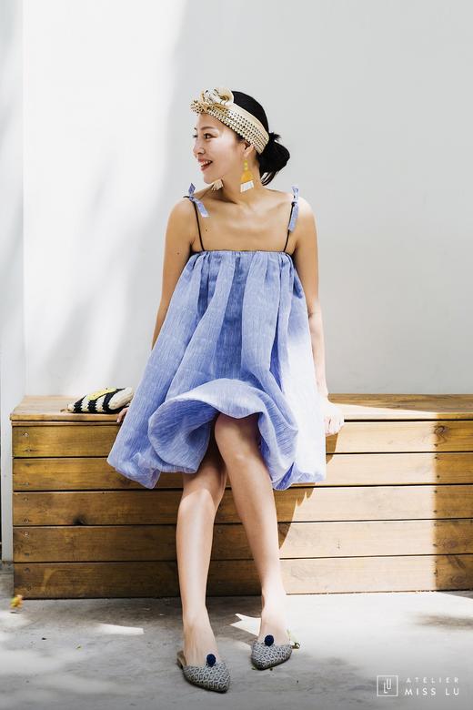 AtelierMissLu / Elsa-冰雪蓝蓬蓬吊带裙 商品图8