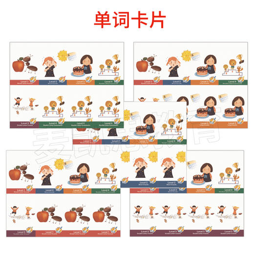 phonics fun readers自然拼读绘本幼少儿卡片挂图1/2/3/4/5海报 商品图2