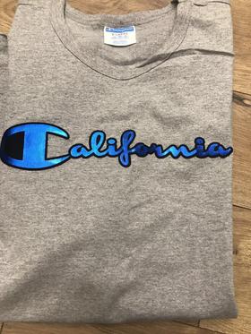 国内现货特价 Champion冠军 经典字母logo男士短袖T恤 灰色