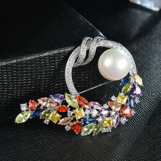DLSP-新款花环衣饰锆石胸花高档时尚胸针配饰TZW 商品图1