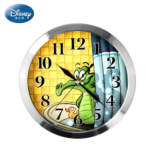 disney迪士尼公主仙德瑞拉金属边框童趣静音挂钟8寸c4012