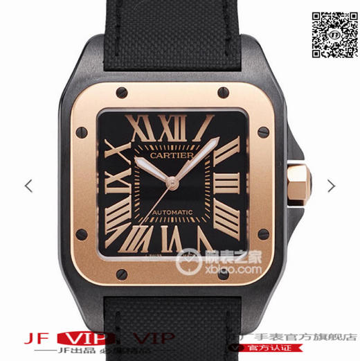 RB卡地亚山度士黑骑士，间玫瑰金，间钛圈，直径38mm 商品图0
