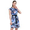EITIE爱特爱女装夏季新款荡领绑带收腰显瘦抽象印花连衣裙薄5907639 商品缩略图4