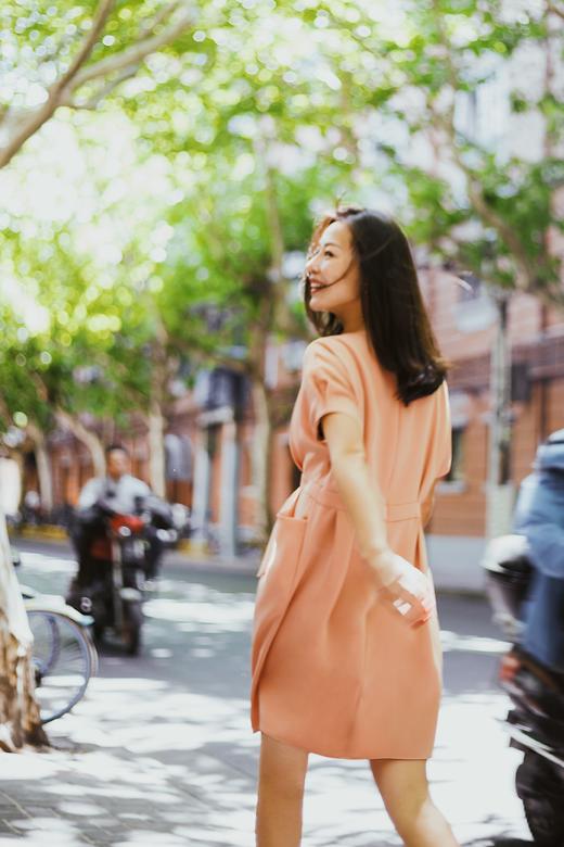 AtelierMissLu / Clara-珊瑚橘两片式系带连身裙 商品图2