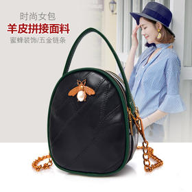 SYXB-羊皮单肩斜跨包时尚装饰背包手提包TZW