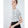 EITIE爱特爱女装夏季新款百搭气质时尚圆领波点印花小上衣t恤B1913242 商品缩略图1