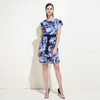 EITIE爱特爱女装夏季新款荡领绑带收腰显瘦抽象印花连衣裙薄5907639 商品缩略图2
