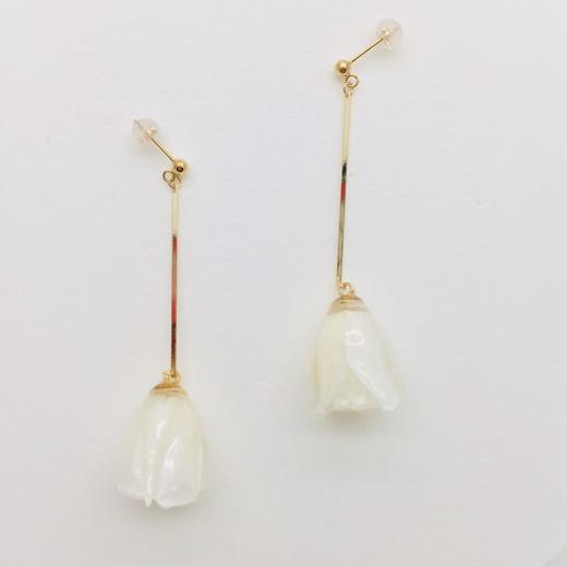 北京仓｜Alpaca to hana-玫瑰花-耳环［日本设计师］ 商品图1