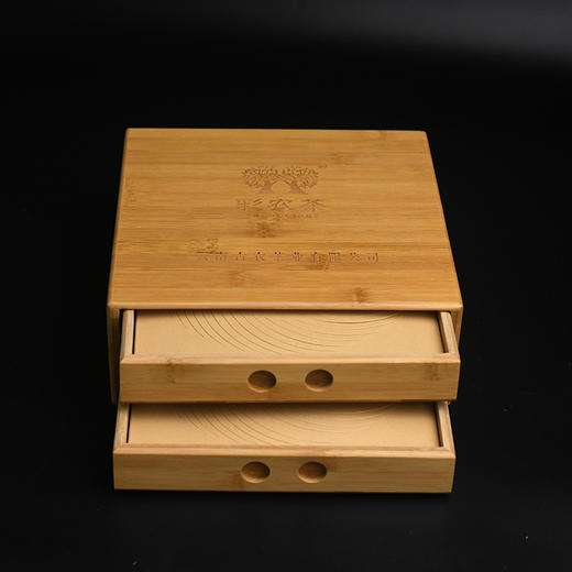 彩农茶200克/357克高端双饼竹盒（不含茶） 商品图3