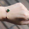 高冰种湖水绿翡翠手链18k黄金钻石镶嵌 商品缩略图6