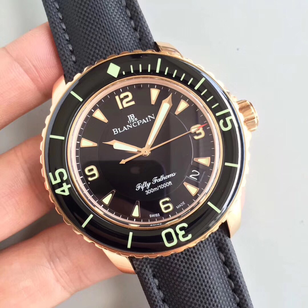 zf厂宝珀50寻系列5015363052a机械男表2836机芯直径45mm可换瑞士2836