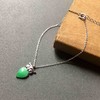 阳绿翡翠猫头鹰手链设计师款18k白金镶嵌 商品缩略图3