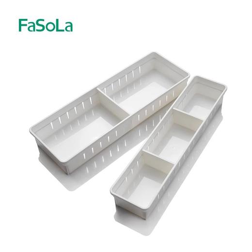 Fasola 日式抽屉多用整理盒 厨房餐具收纳盒 塑料杂物小储物盒 商品图4