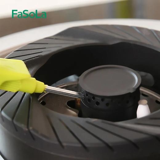 FaSoLa燃气灶清洁刷子煤气灶刷黄铜钢丝刷锅底清洁除垢灶台缝隙刷 商品图3