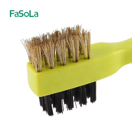 FaSoLa燃气灶清洁刷子煤气灶刷黄铜钢丝刷锅底清洁除垢灶台缝隙刷 商品图2
