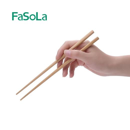 FaSoLa5双装家用筷子楠竹环保竹木质筷子实木家庭装竹筷子套装 商品图1