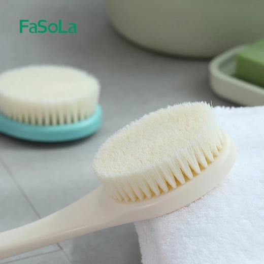 FaSoLa日式长柄洗澡刷搓后背成人背部强力去污搓澡巾软毛刷子沐浴刷 商品图3
