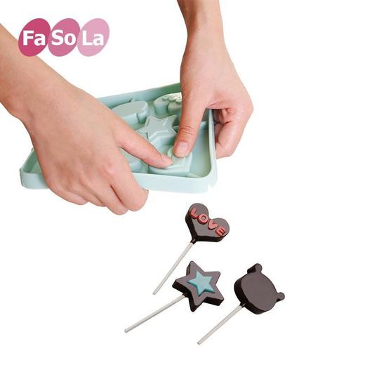 FaSoLa烘培DIY工具棒棒糖巧克力硅胶模具儿童方形糖果模具 商品图0