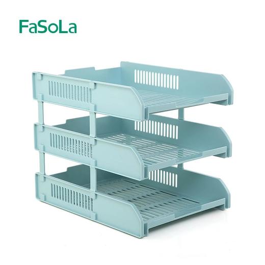 FaSoLa文件盘可拆卸多层文件架书架简易桌上文件框资料架办公用品 商品图4