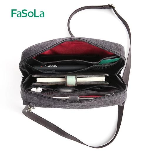 FaSoLa女长款多功能大容量手拿包简约斜挎包日韩版单肩 商品图3