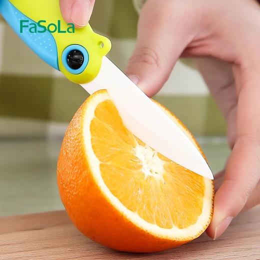 Fasola陶瓷刀水果刀切片刀氧化锆不生锈折叠瓜果刀随身可爱 商品图3
