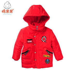 棉果果冬季男童中长款棉服M412101818663