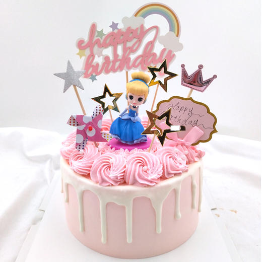 灰姑娘蛋糕粉色