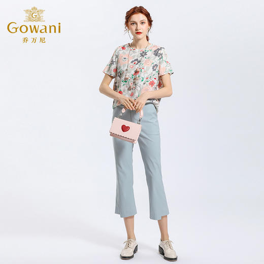 【两色可选】乔万尼裤子女夏季时尚气质高腰垂感阔腿裤九分休闲裤EN1F932 商品图2