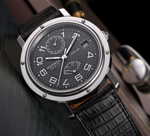 爱马仕hermès男士自动机械腕表手表cl2810230mno