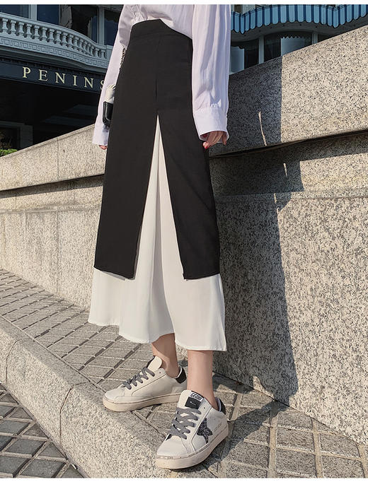 裁缝学苑 AW40假两件拼接半身裙1:1实物服装纸样剪裁图纸牛皮纸样 商品图2