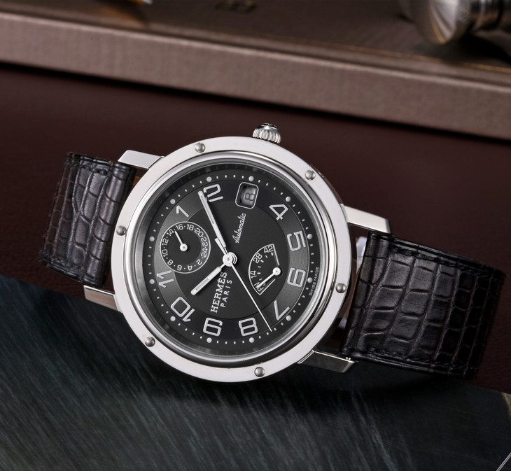 爱马仕hermès男士自动机械腕表手表cl2810230mno