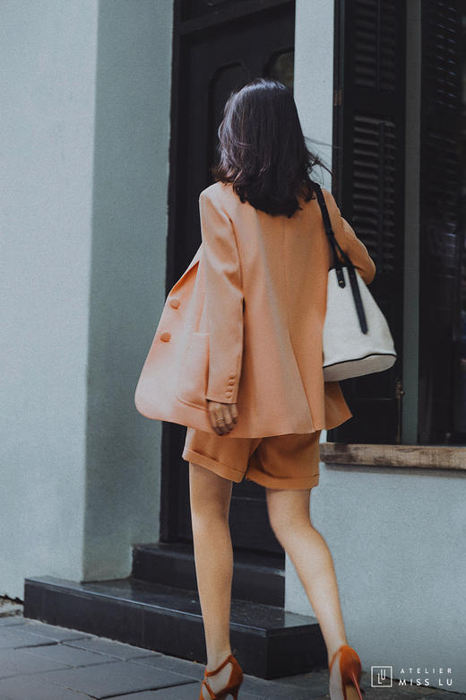 AtelierMissLu / Lita-珊瑚橘西装外套 商品图4