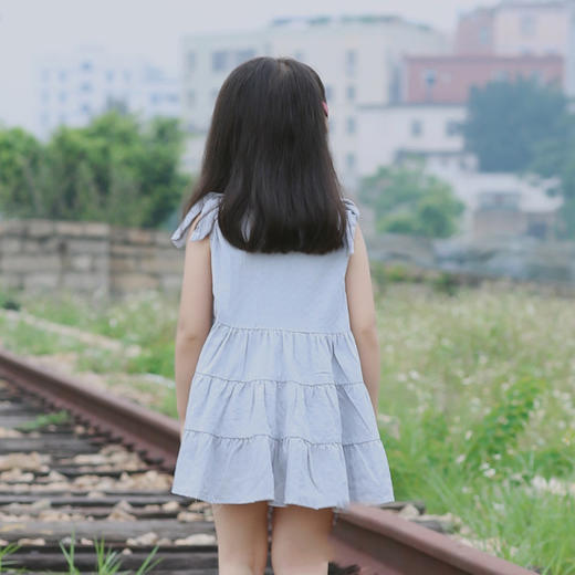 QZ ZBX120 女童白色/灰色连衣裙80-120 商品图3
