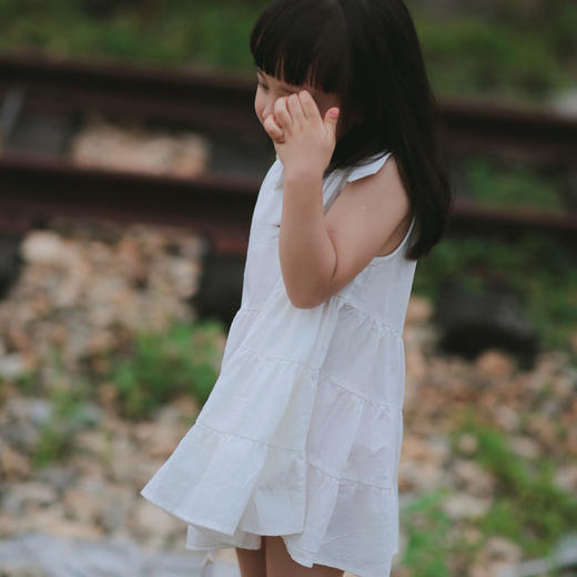 QZ ZBX120 女童白色/灰色连衣裙80-120 商品图4