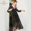 乔万尼夏碎花修身气质高腰修身真丝桑蚕丝连衣裙长款EN2E529 商品缩略图2