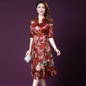 YMR-8241新款阔太太大码高贵连衣裙