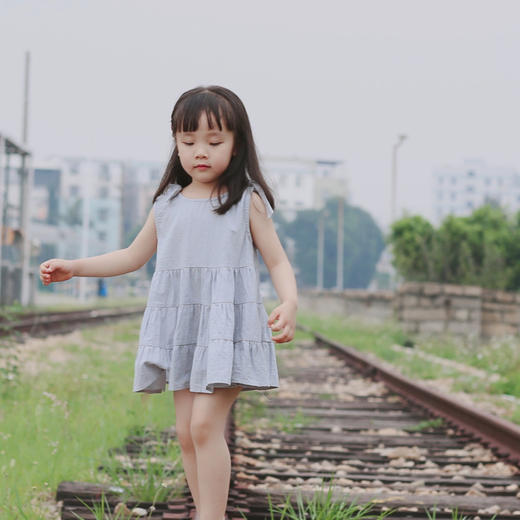 QZ ZBX120 女童白色/灰色连衣裙80-120 商品图2