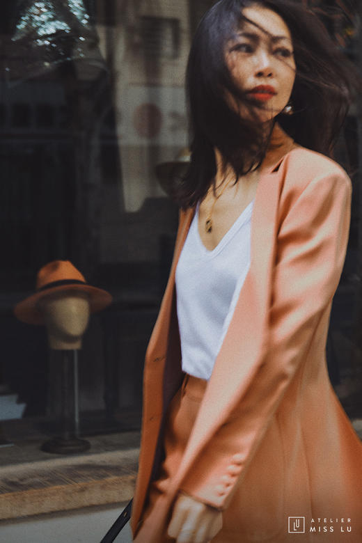 AtelierMissLu / Lita-珊瑚橘西装外套 商品图3