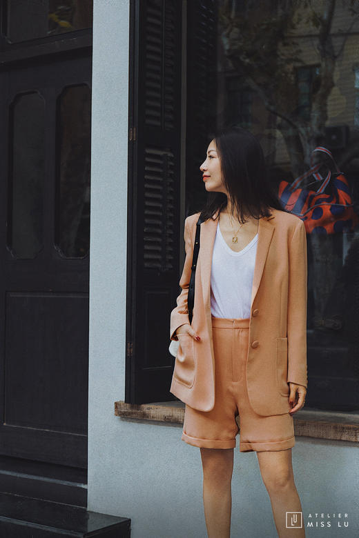 AtelierMissLu / Lita-珊瑚橘西装外套 商品图5