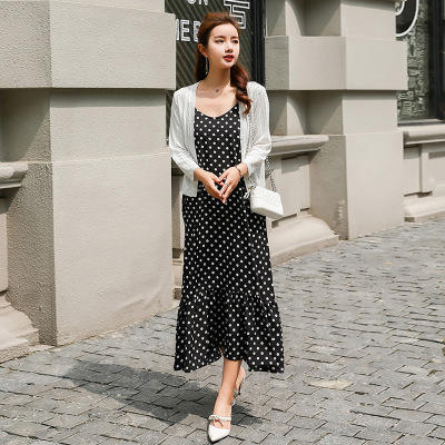 XOS SJL41-9985 2019夏新款女雪纺波点连衣裙 商品图6