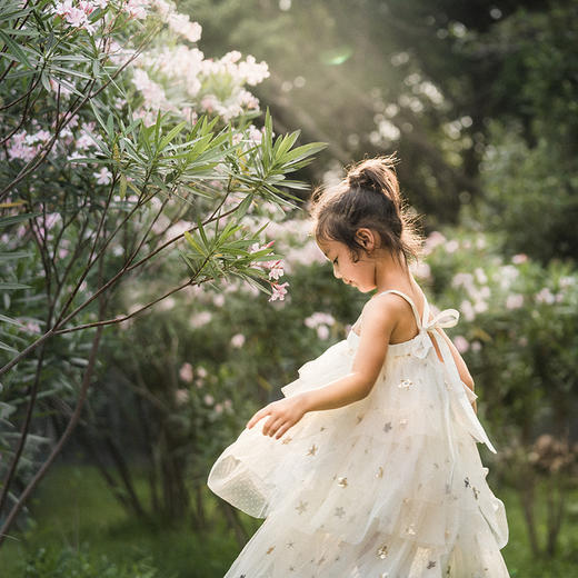 非质量问题不退换哦~pureshare 蓬纱馆可爱女童吊带裙夏季小孩礼服裙子公主蓬蓬裙-星星蛋糕裙 商品图5