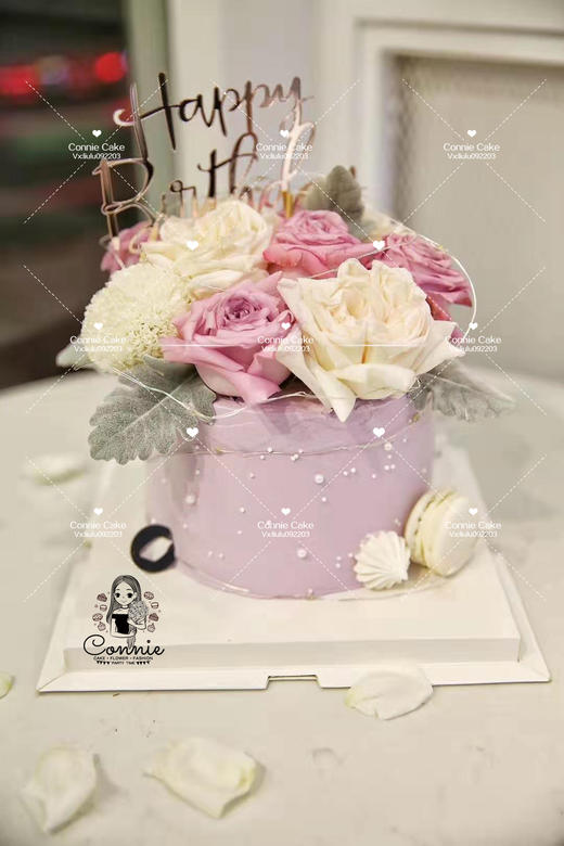 紫色系高雅鲜花款六寸 商品图0