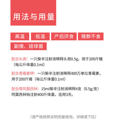 柴辛注射液配方升级产品防治高热不食解热镇痛混感感冒发热 商品图1