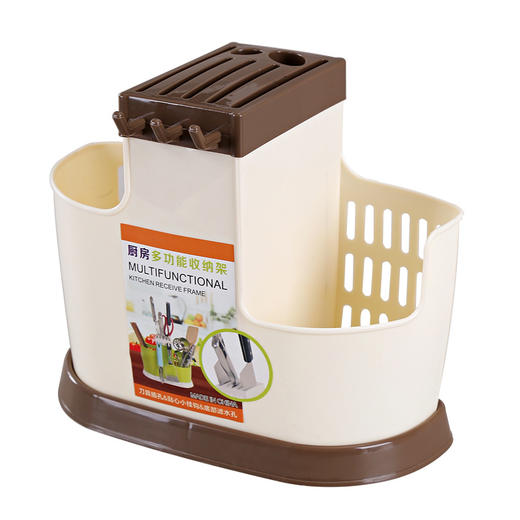 沥水筷子架多功能筷篓厨房餐具整理塑料筷子笼收纳筷笼刀架ZMXNDJ 商品图2