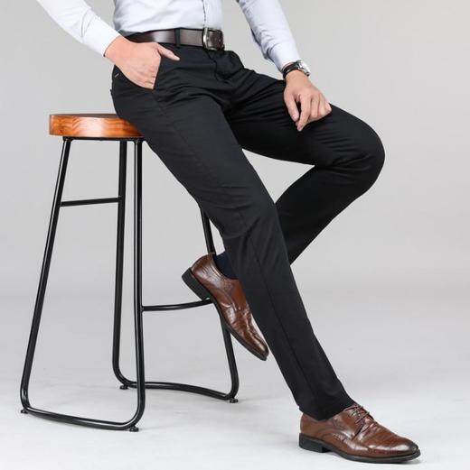 【服饰鞋包】。春夏薄款男式高腰商务休闲休闲长裤中年弹力大码百搭男裤 商品图2